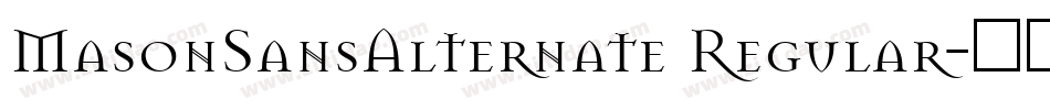 MasonSansAlternate Regular字体转换